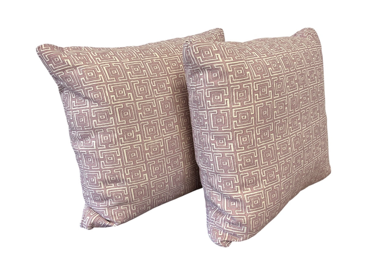 Elizabeth Eakins Cybill Fabric Pillows in Orchid, Pair