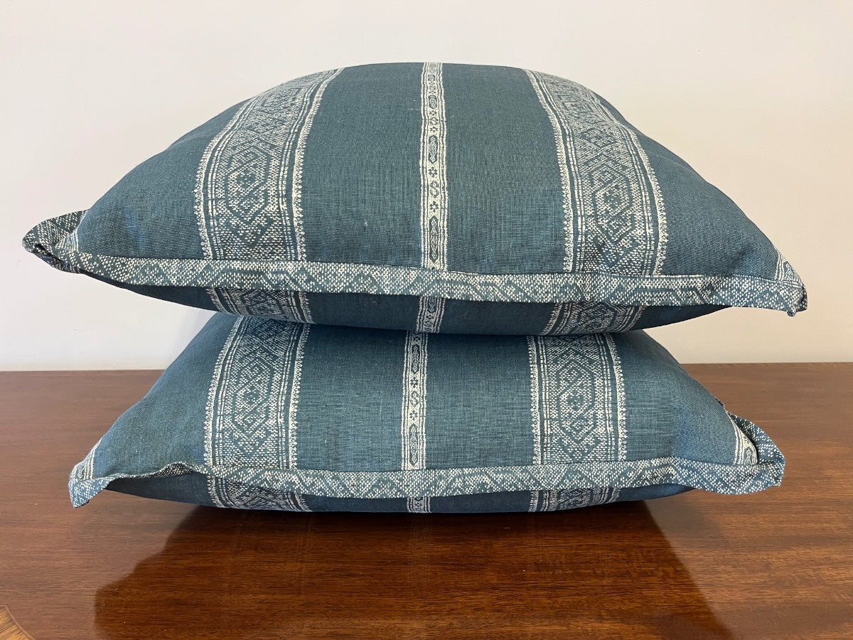 Carolina Irving Patmos Stripe Pillows, Pair