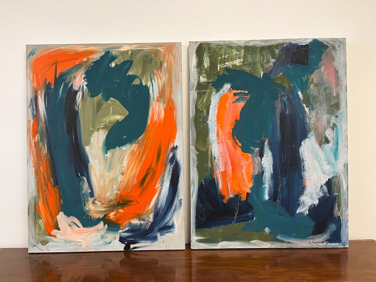 Kerri Rosenthal Original Paintings, Set of 2