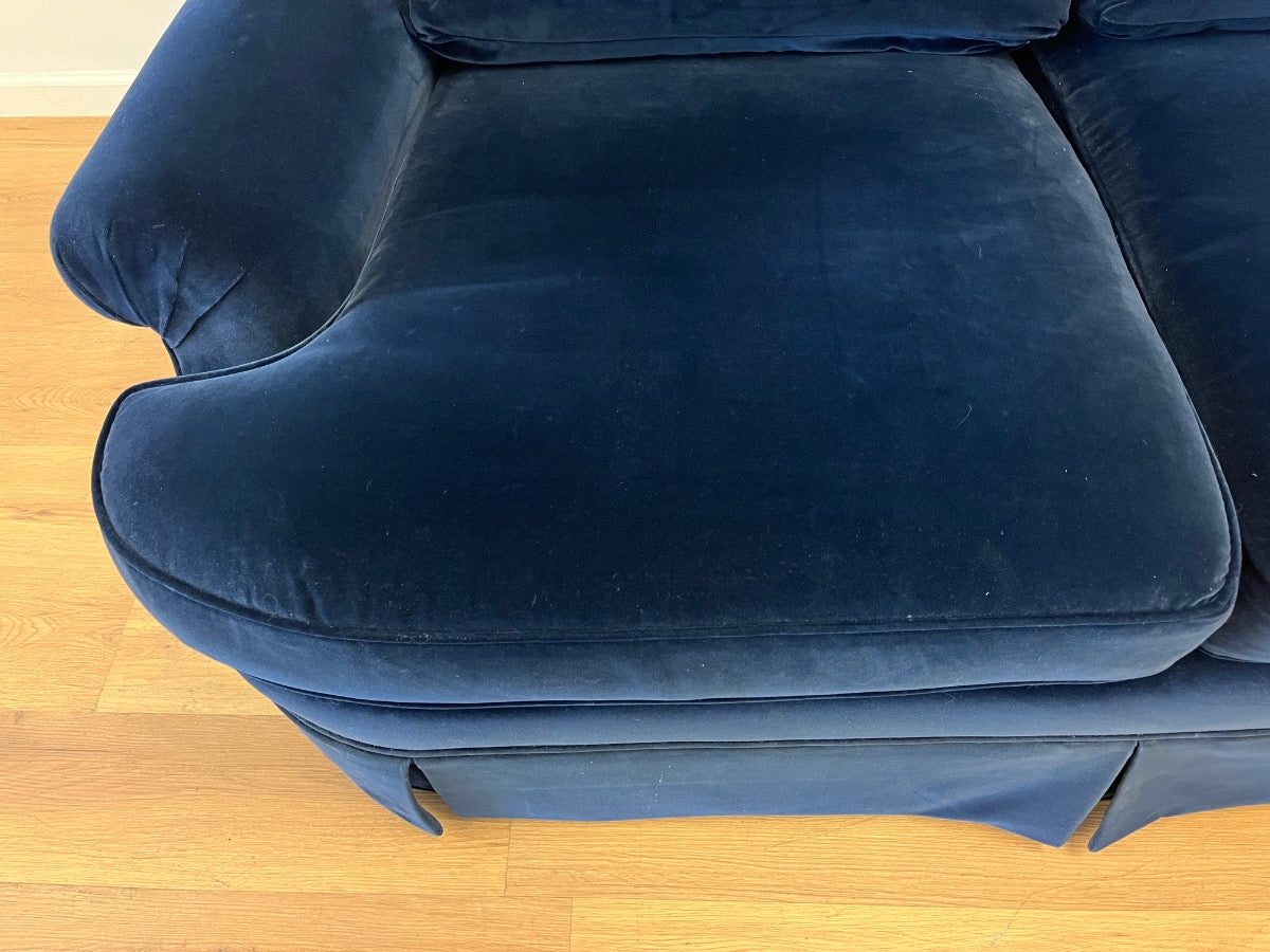 Baker Blue Velvet Loveseat, 2 of 2