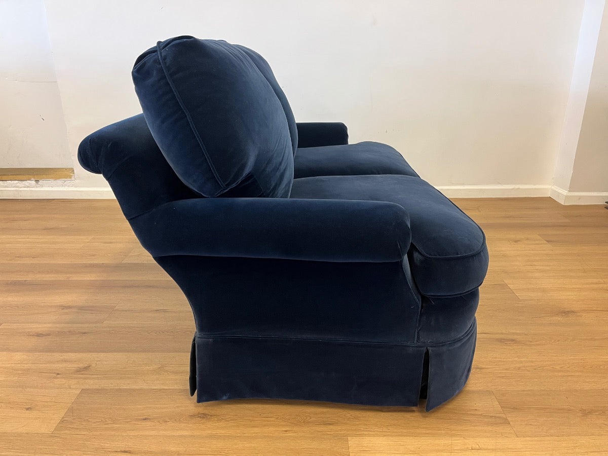 Baker Blue Velvet Loveseat, 2 of 2