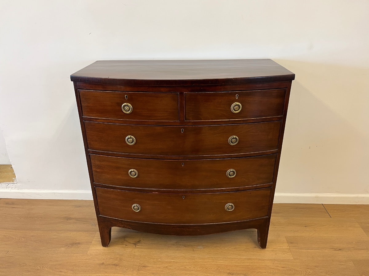 Antique Mahogany Bowfront Chest of Drawers