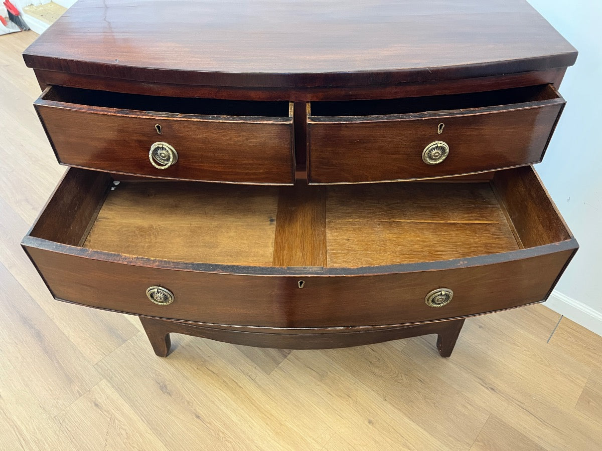 Antique Mahogany Bowfront Chest of Drawers