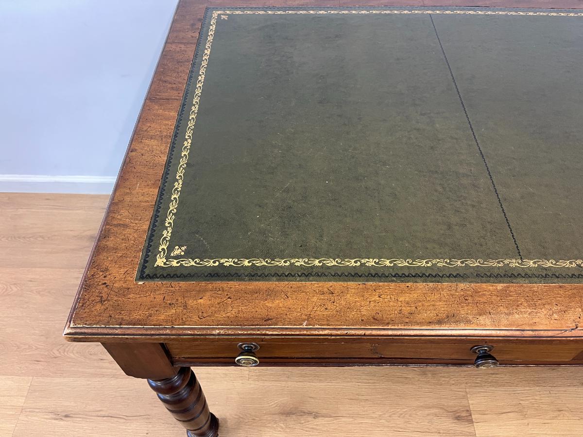 Mahogany Writing Table with Leather Top
