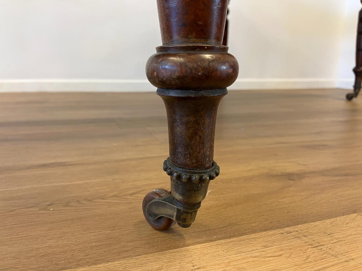 Mahogany Writing Table with Leather Top
