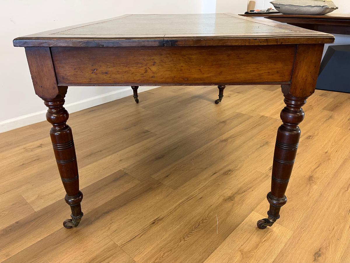 Mahogany Writing Table with Leather Top