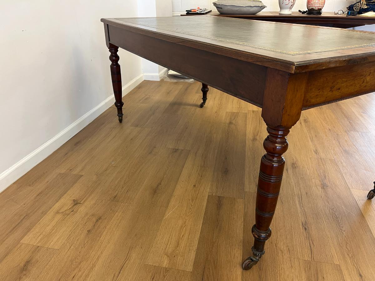 Mahogany Writing Table with Leather Top