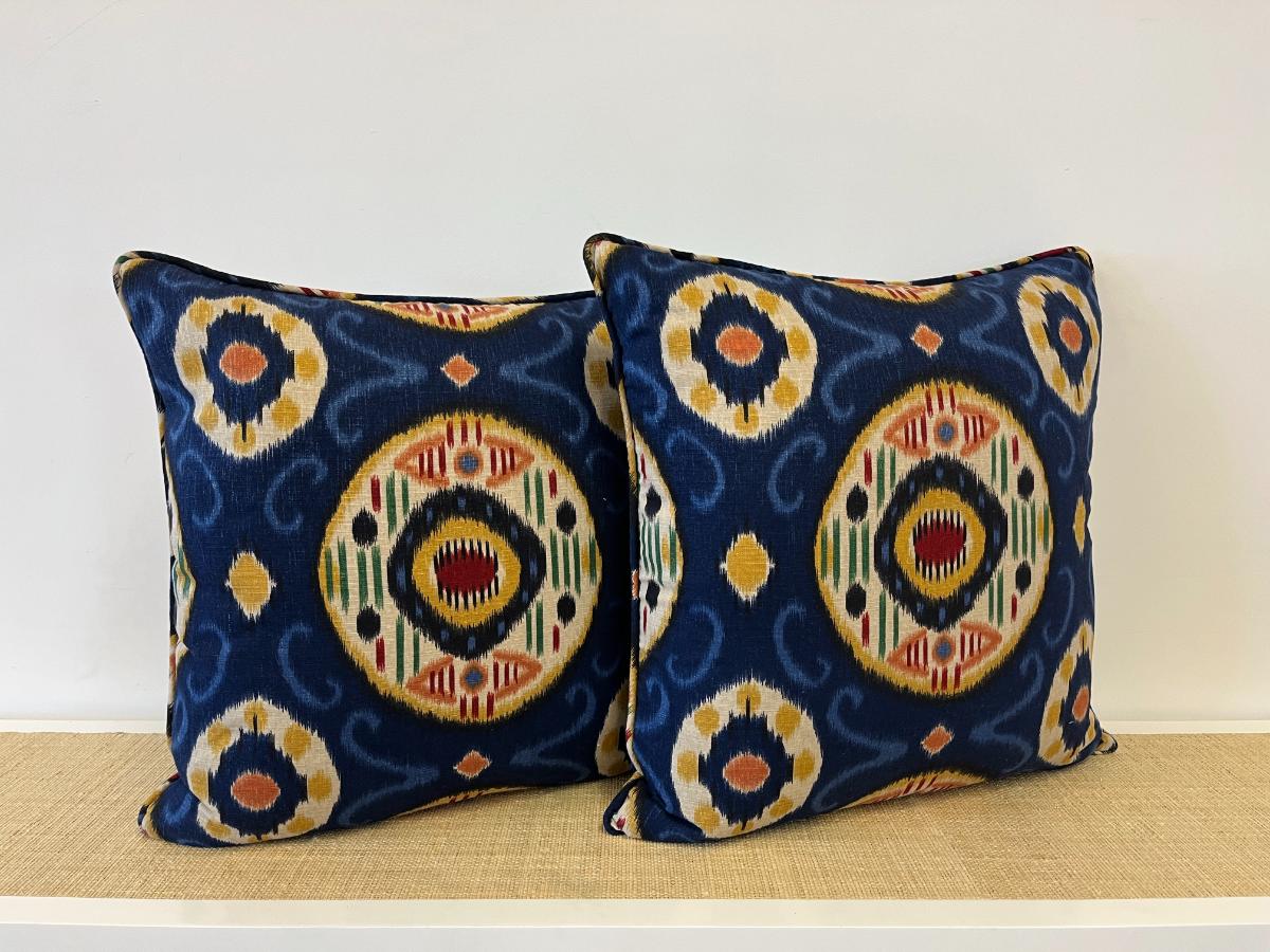 Duralee Dakota Ikat Pillows, Pair