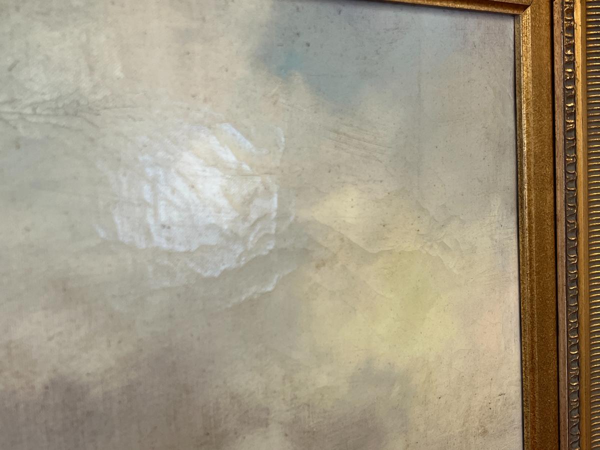 Large 20th Century Maritime Oil Painting of a Clipper Ship, Signed R. Sanders