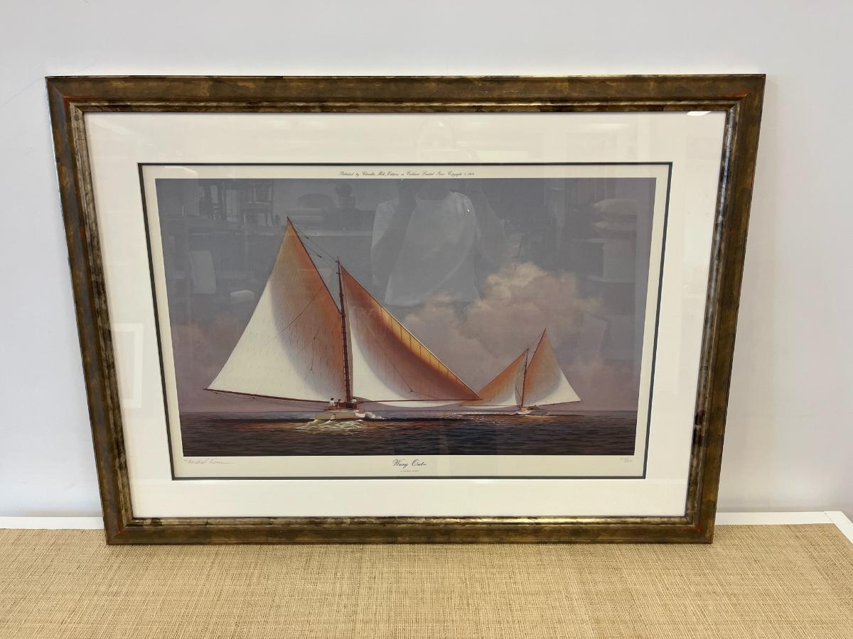 Michael Keane Pencil-Signed Limited Edition Lithographs, “America’s Cup 1876” & “Wung Out”