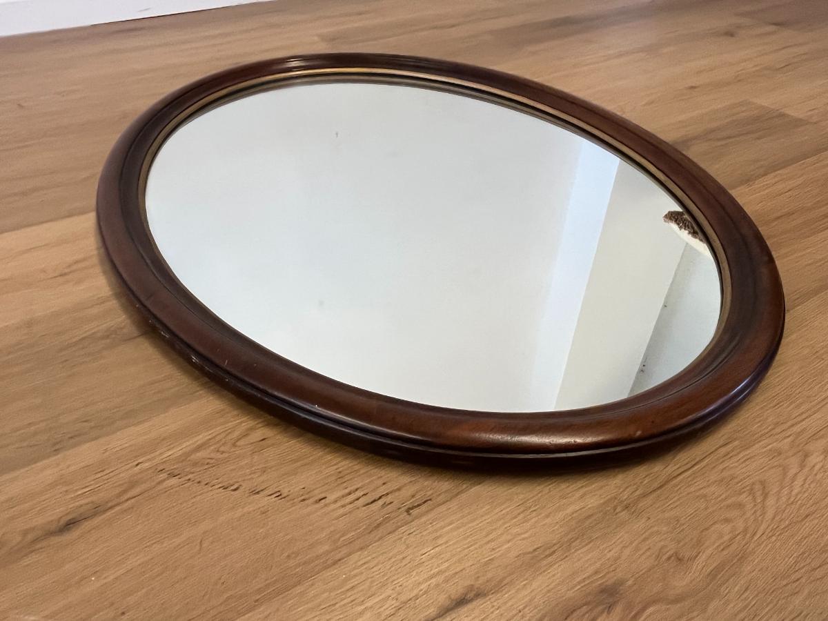 Vintage Henkel Harris Oval Mirror