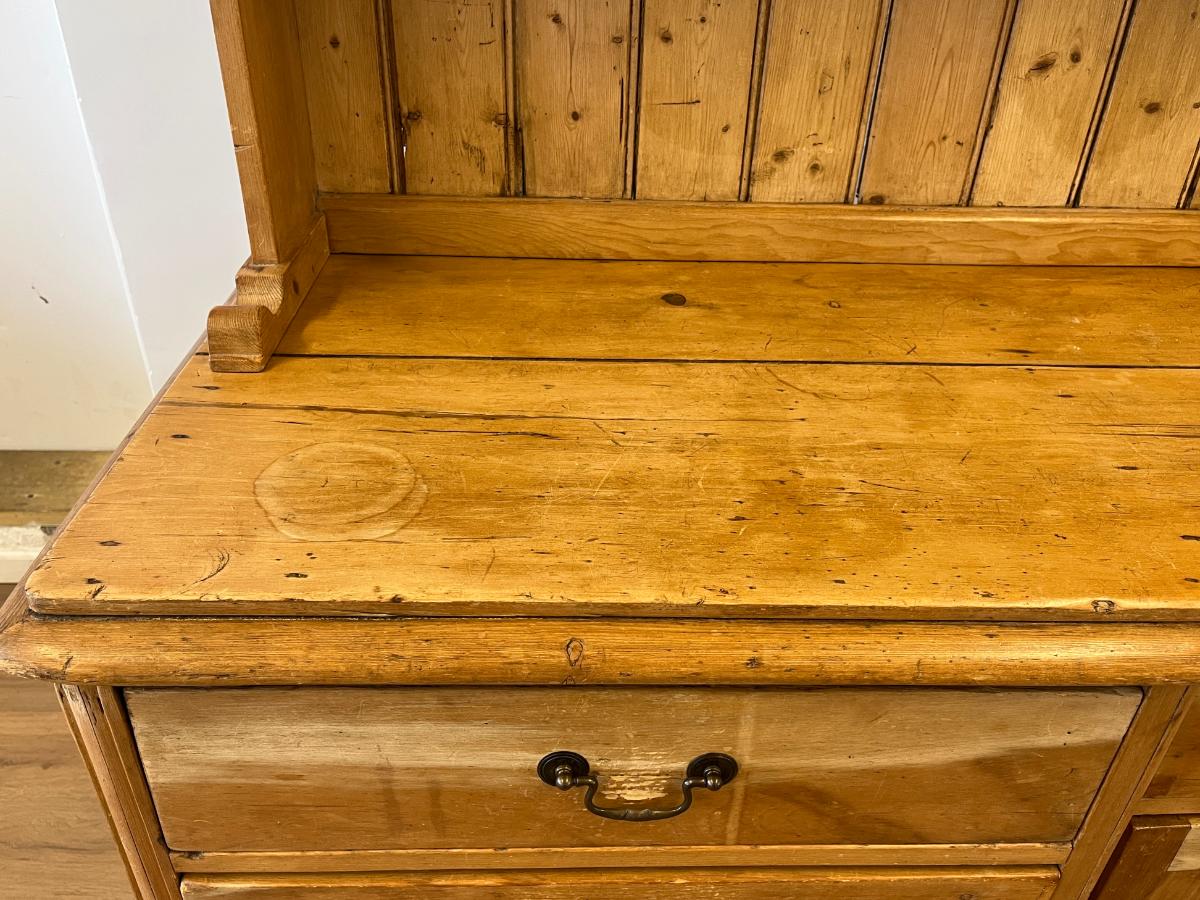 19th C. English Pine Lancashire Dresser