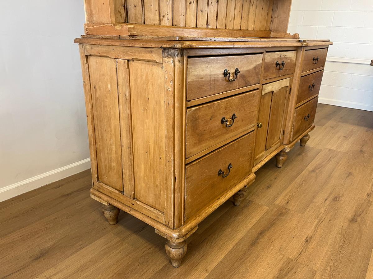 19th C. English Pine Lancashire Dresser