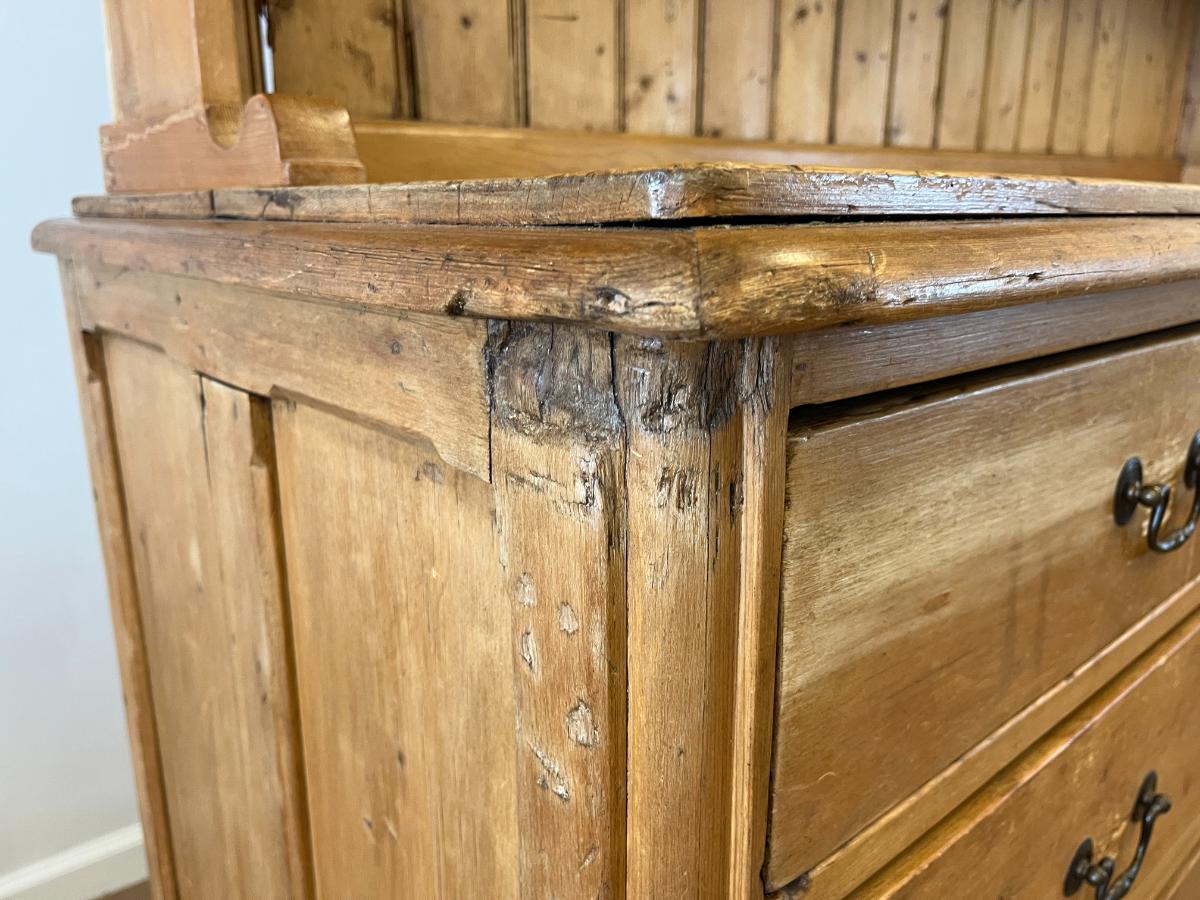 19th C. English Pine Lancashire Dresser