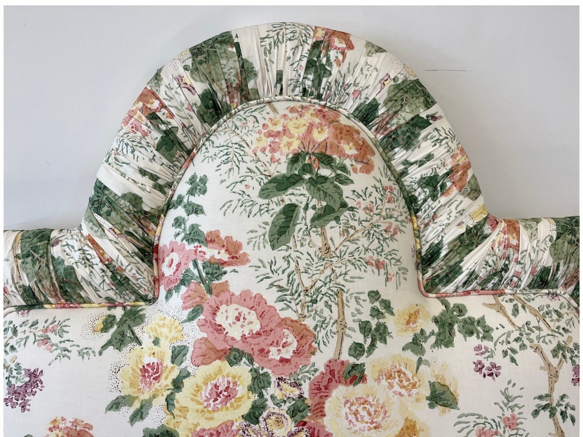 Custom Upholstered Queen Headboard in Lee Jofa Hollyhock