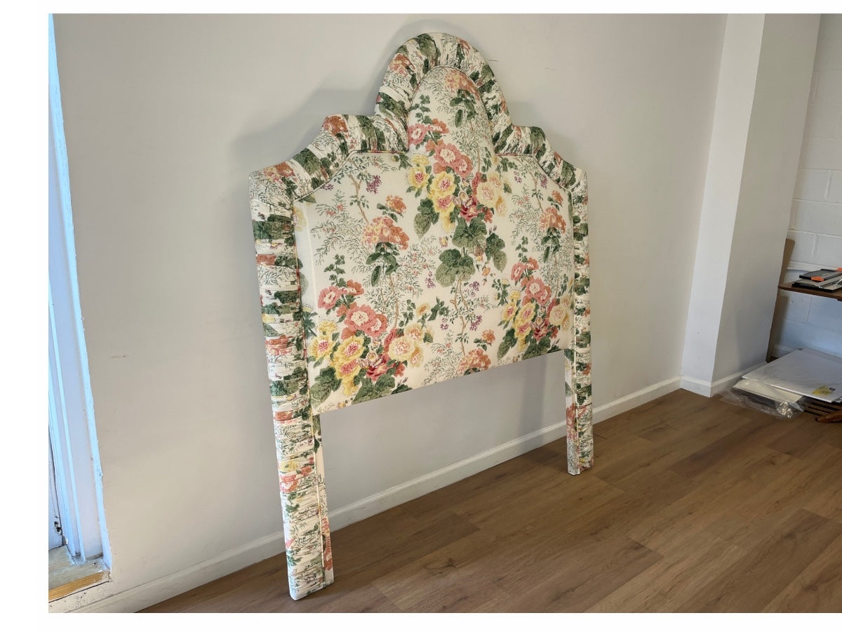 Custom Upholstered Queen Headboard in Lee Jofa Hollyhock