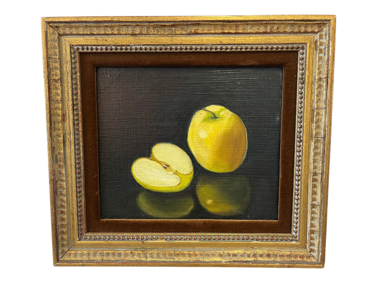 Beautifully Framed Still Life Painting of Apples