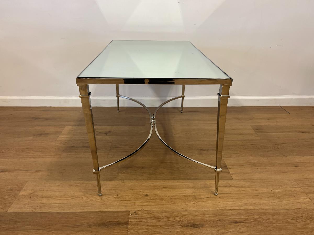 Global Views Nickel and Mirror Coffee Table