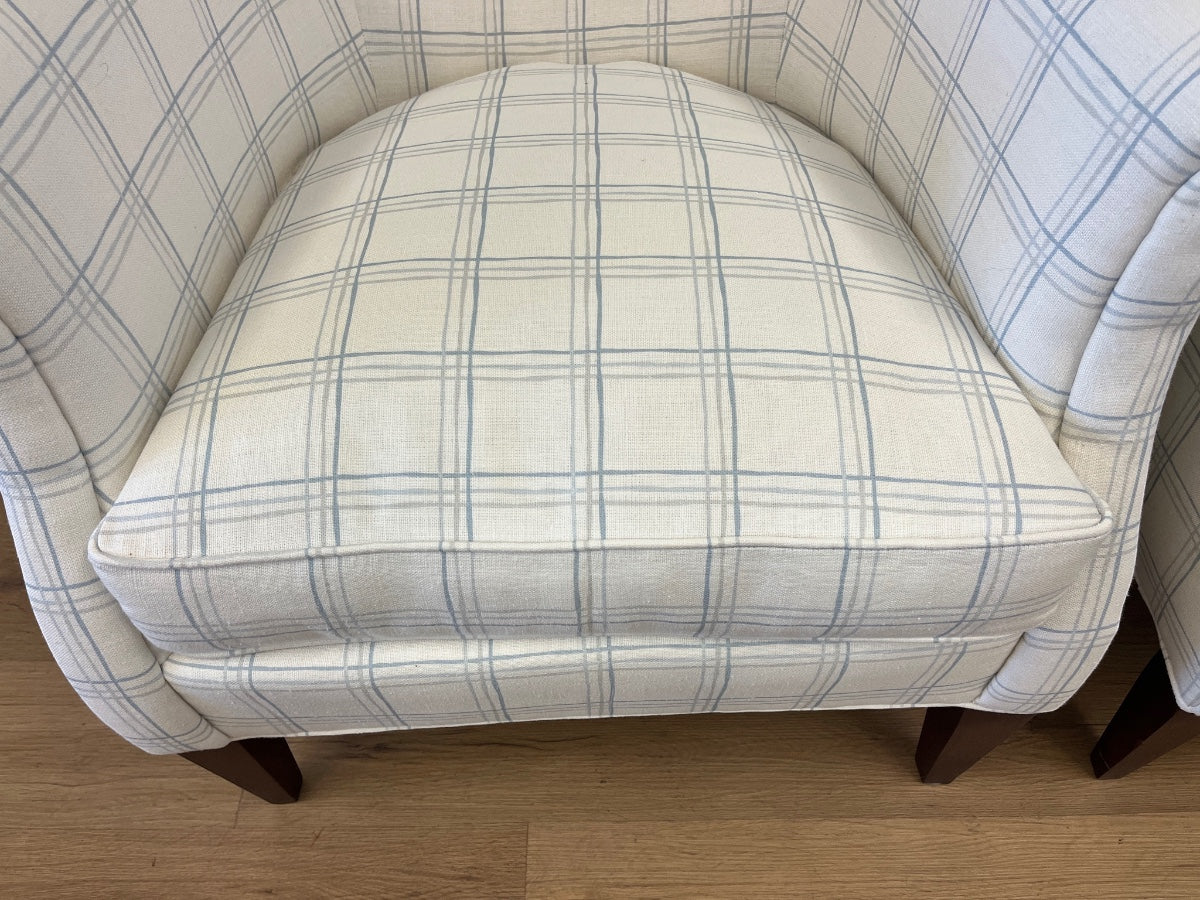 Hickory Chair Albert Chairs in Custom Fritz Porter Fabric, Pair