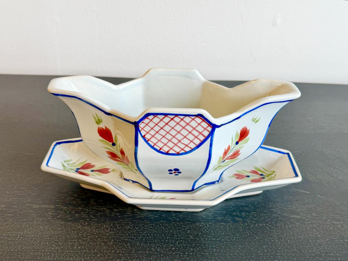 Collection of Vintage Harriett Quimper “Mistral Blue” Hand-Painted Faience Collection