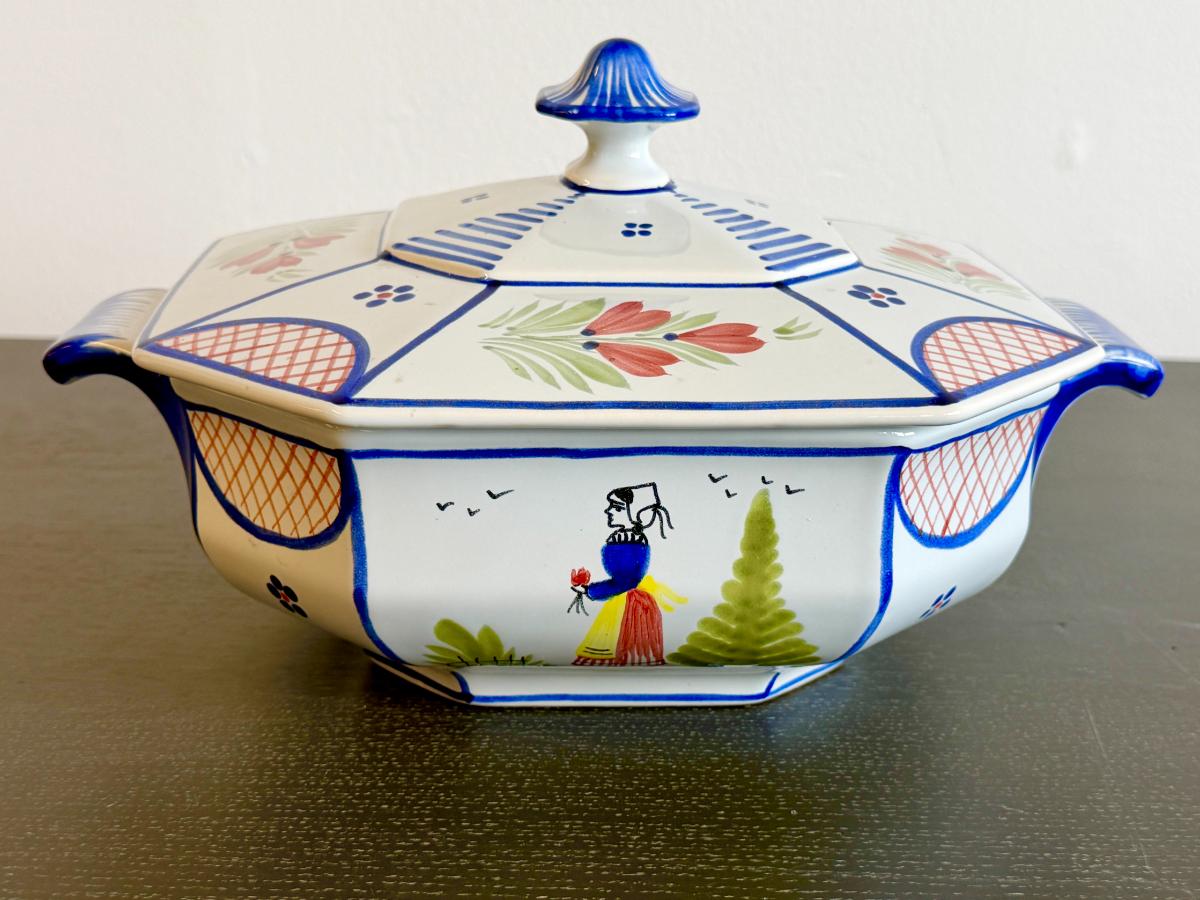 Collection of Vintage Harriett Quimper “Mistral Blue” Hand-Painted Faience Collection