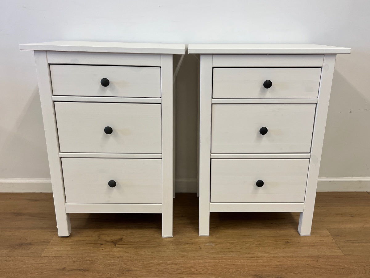 White Nightstands, Pair