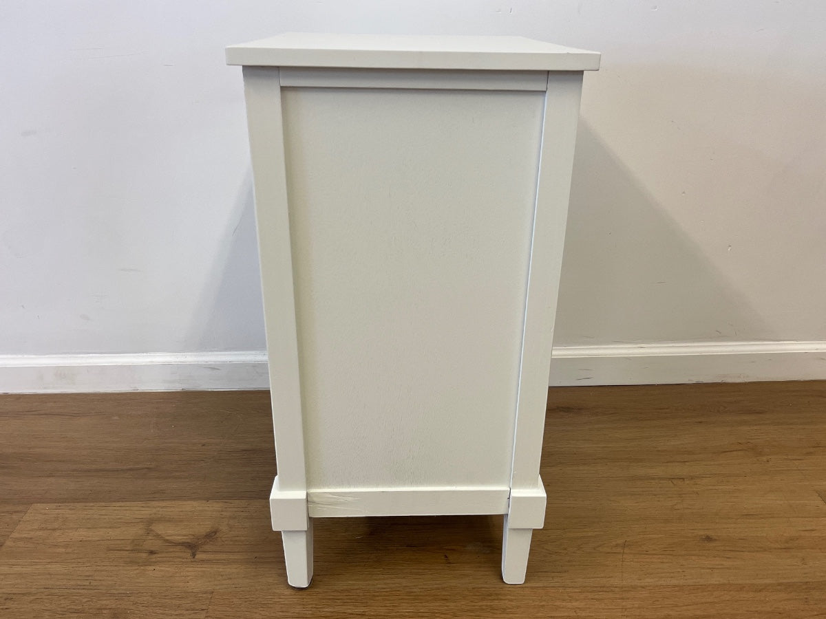 White 3-Drawer Bedside Table