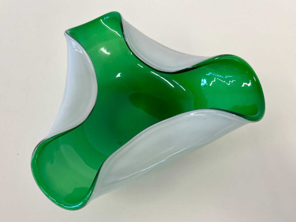 Green & White Decorative Catchall Dish
