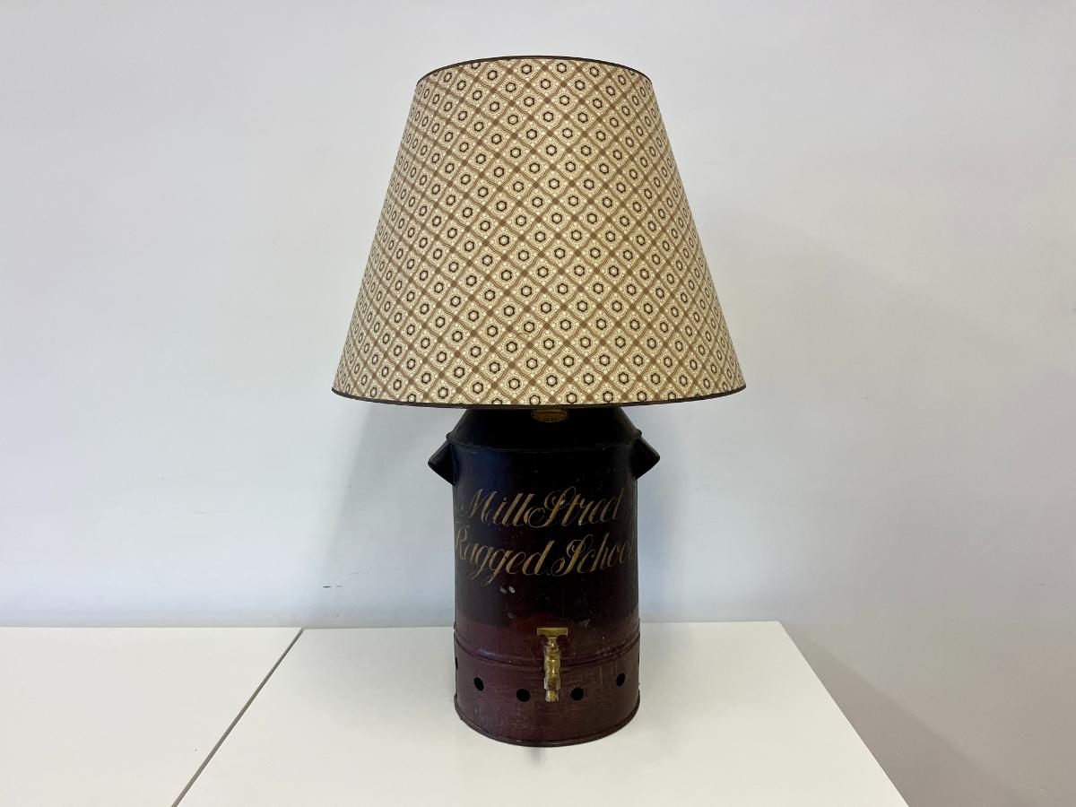 Antique "Mill Street Ragged School" Tea Urn Table Lamp