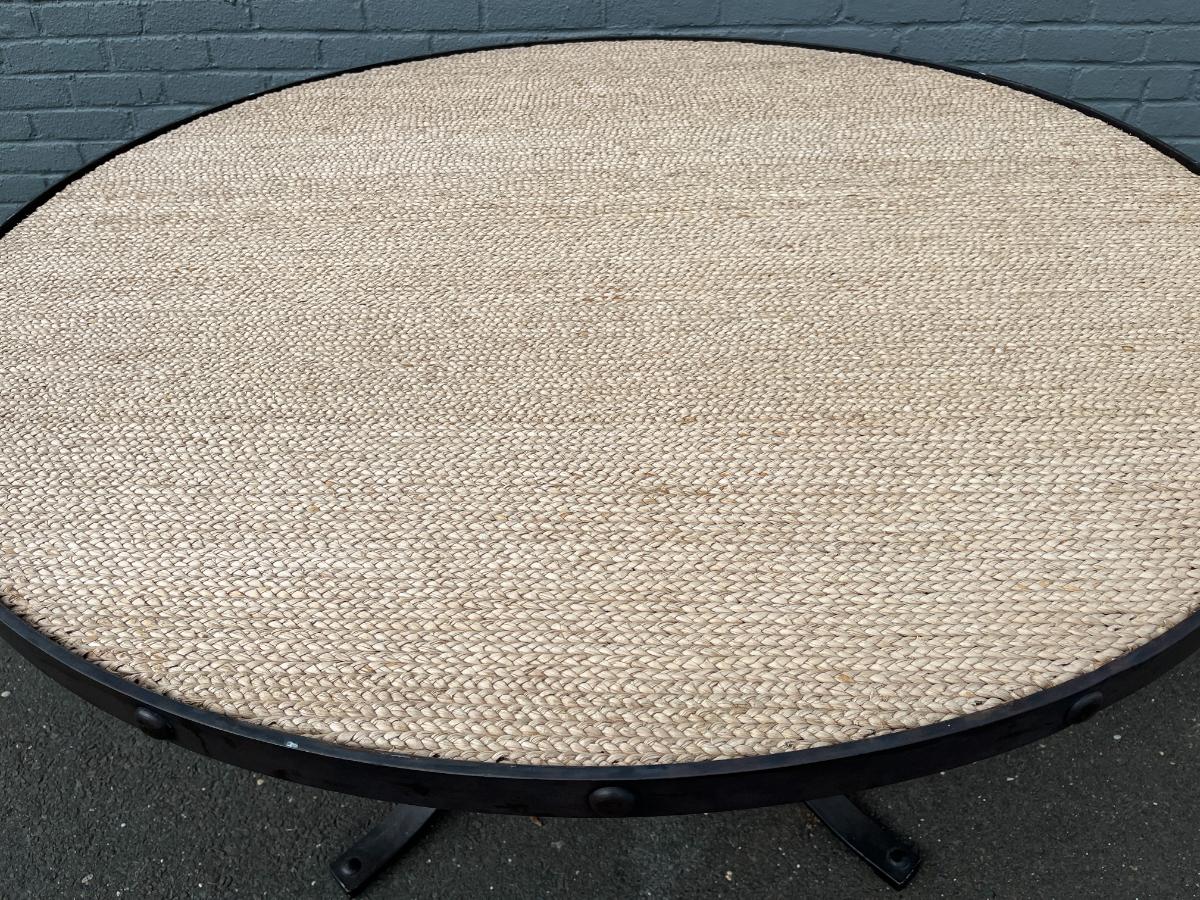 Ralph Lauren “Sheltering Sky” Round Dining Table with Glass Top