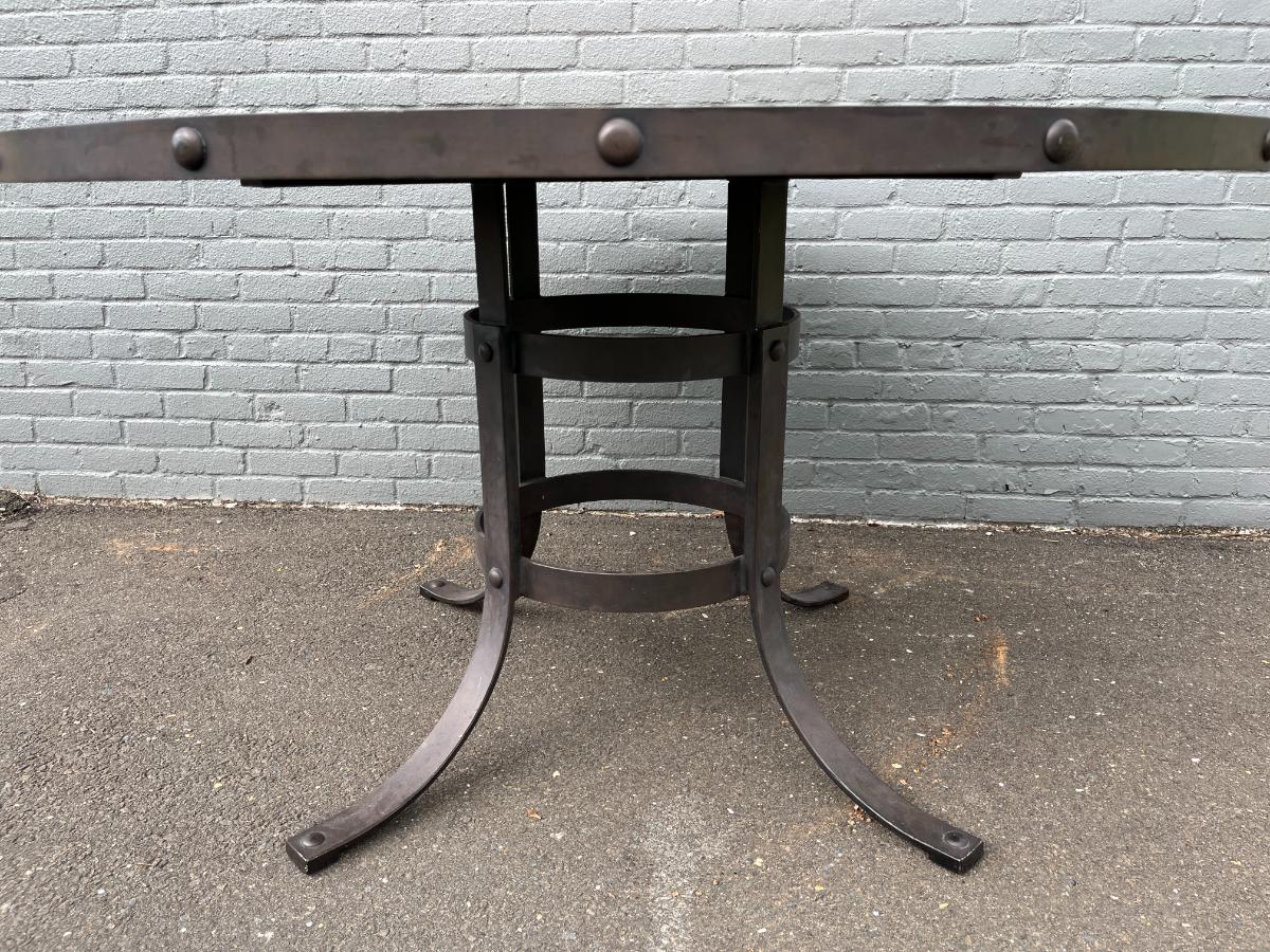 Ralph Lauren “Sheltering Sky” Round Dining Table with Glass Top