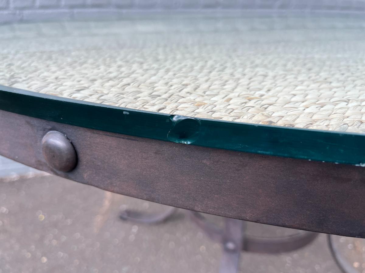 Ralph Lauren “Sheltering Sky” Round Dining Table with Glass Top