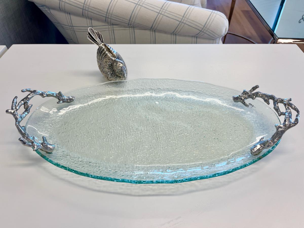 Bird & Michael Aram Glass Tray Pairing
