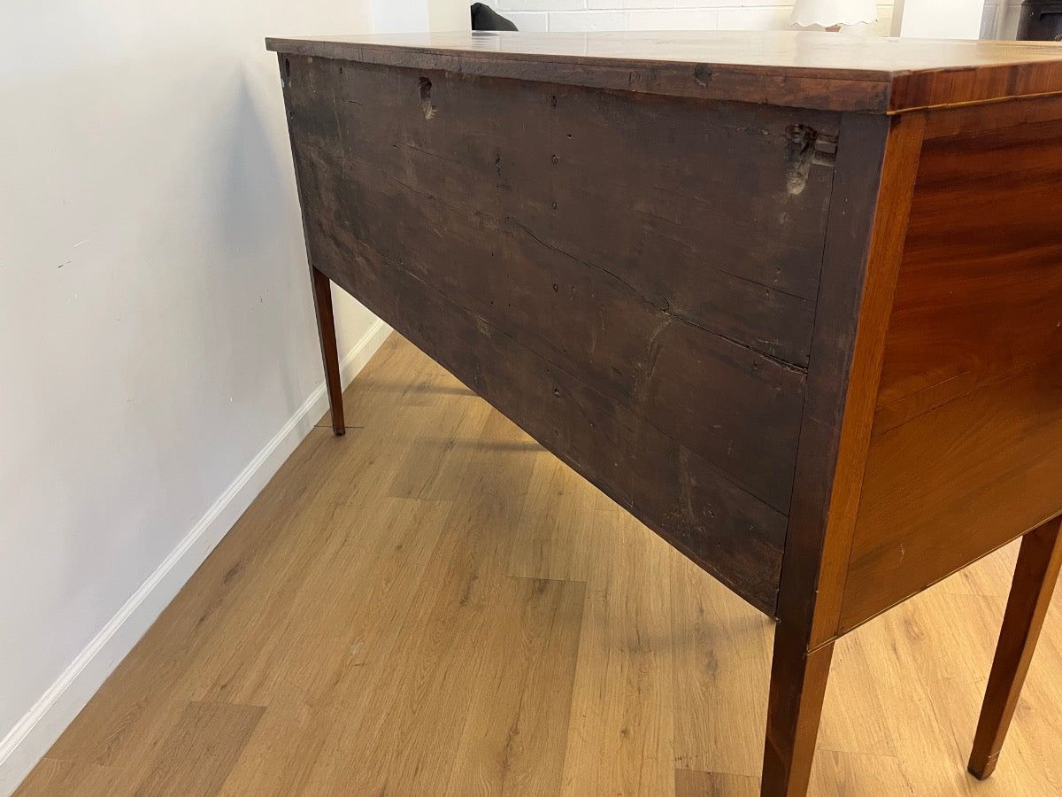 Antique Inlaid Mahogany Large Sideboard
