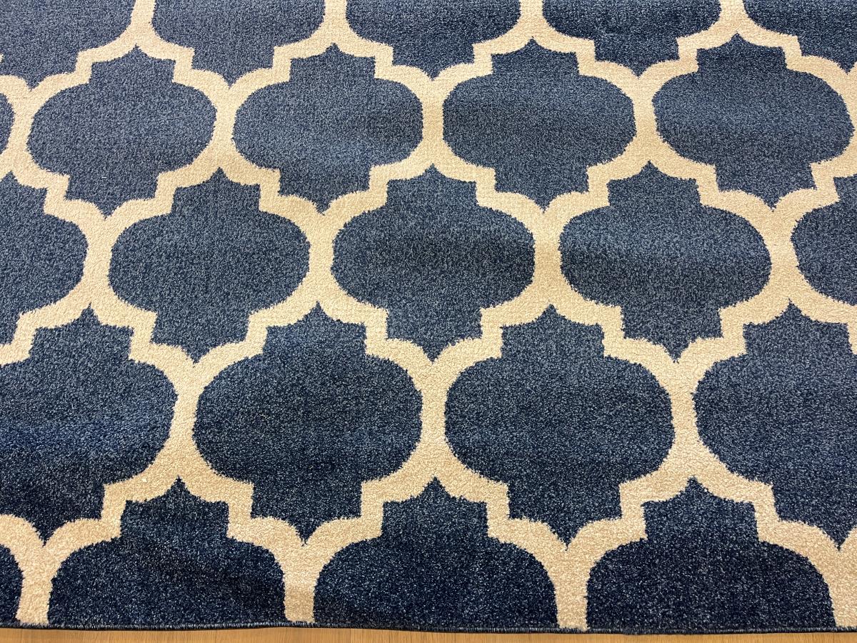 9 x 12 Quatrefoil Navy Rug