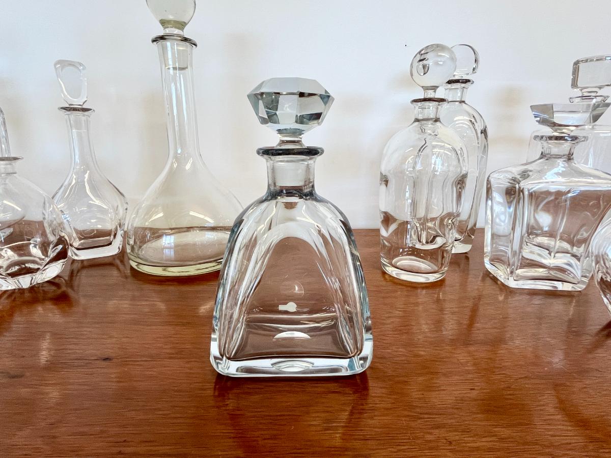 Collection of Crystal Decanters, Set of 15