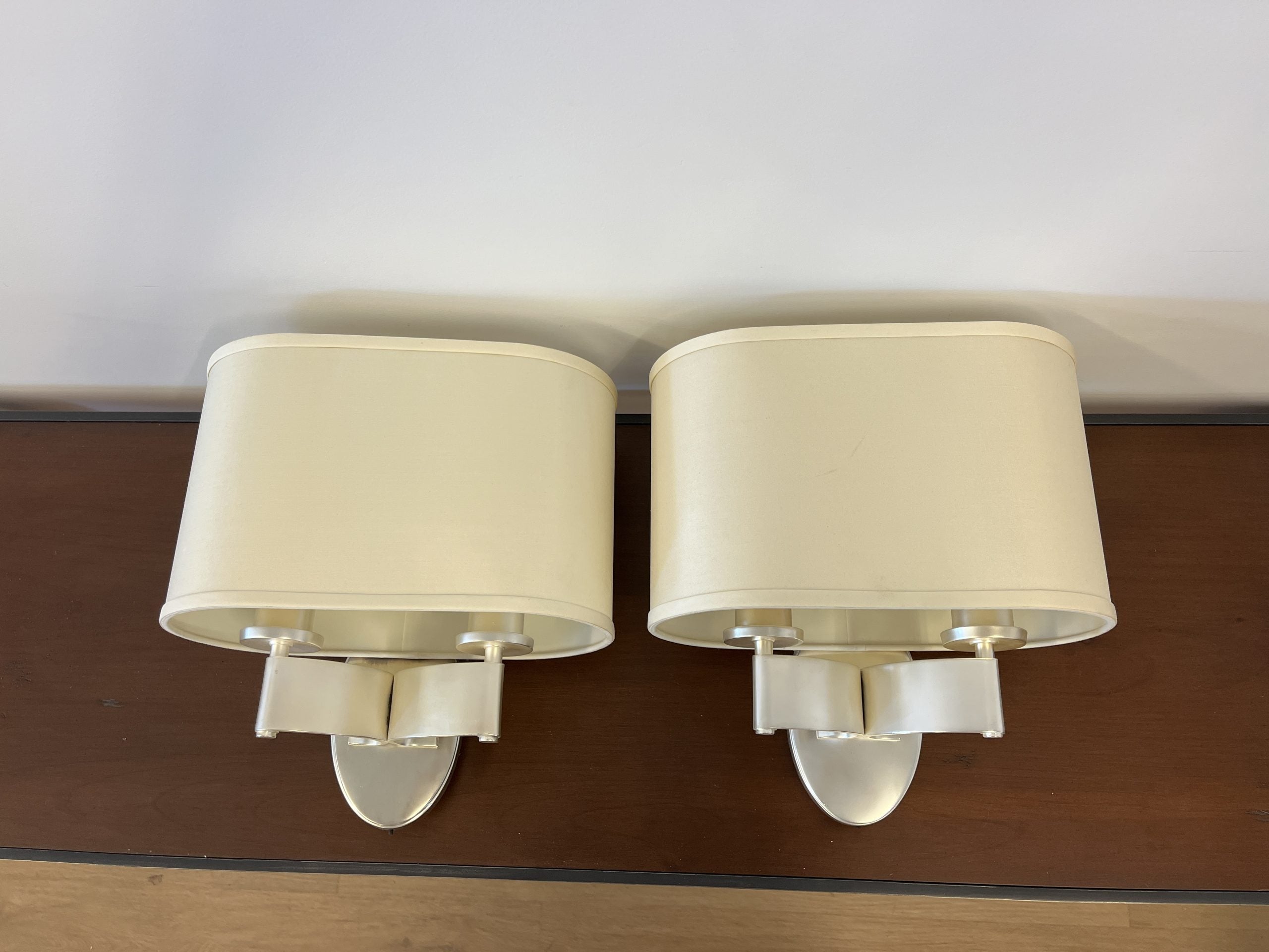 Visual Comfort Graceful Ribbon Double Sconce in Brushed Nickel, Pair (2 of 2)