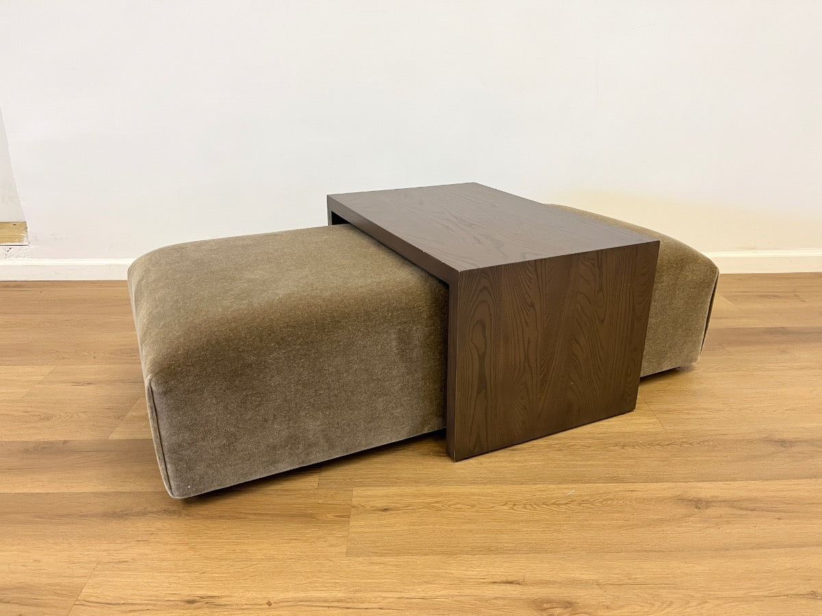The Bowery Ottoman by Maiden Home in Mohair