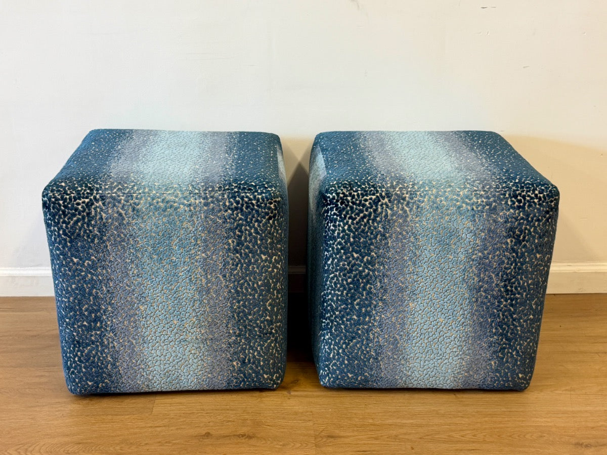 Lee Industries Cocktail Ottomans on Casters, Pair