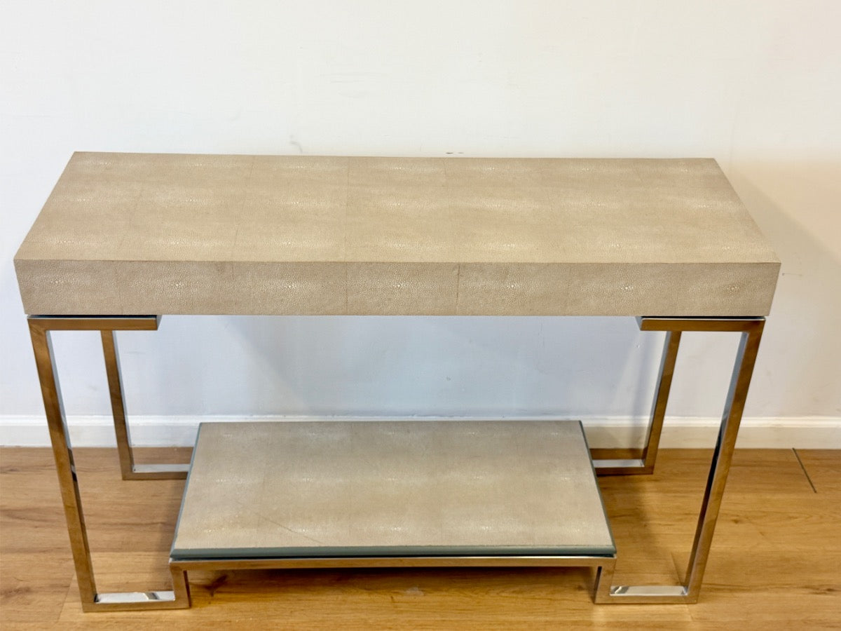 Shagreen & Metal Trudy Console Table
