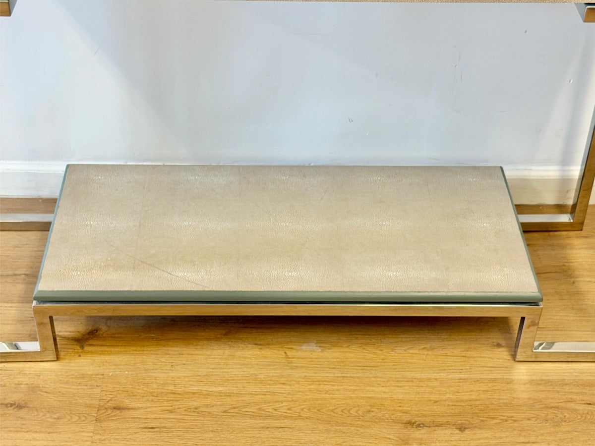 Shagreen & Metal Trudy Console Table