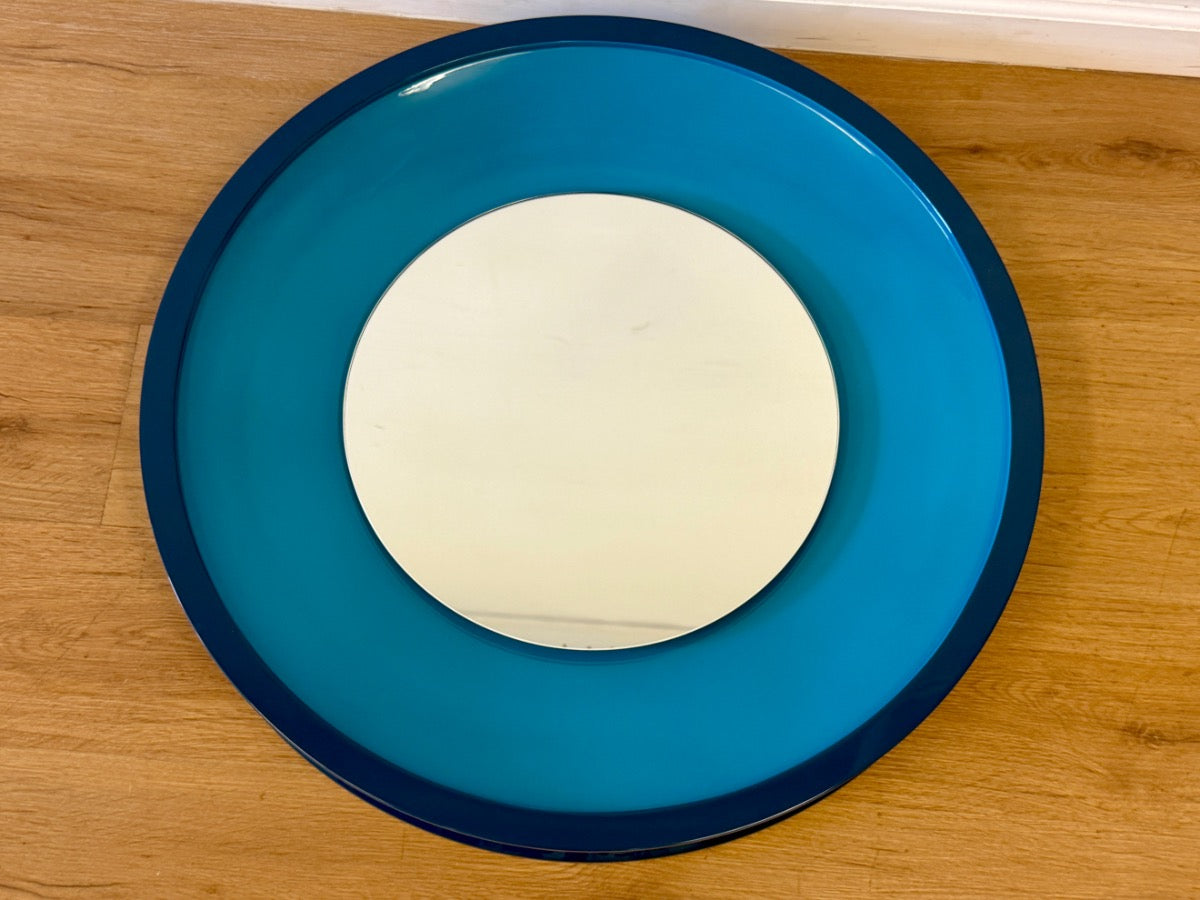 The Lacquer Company Blue Round Mirror