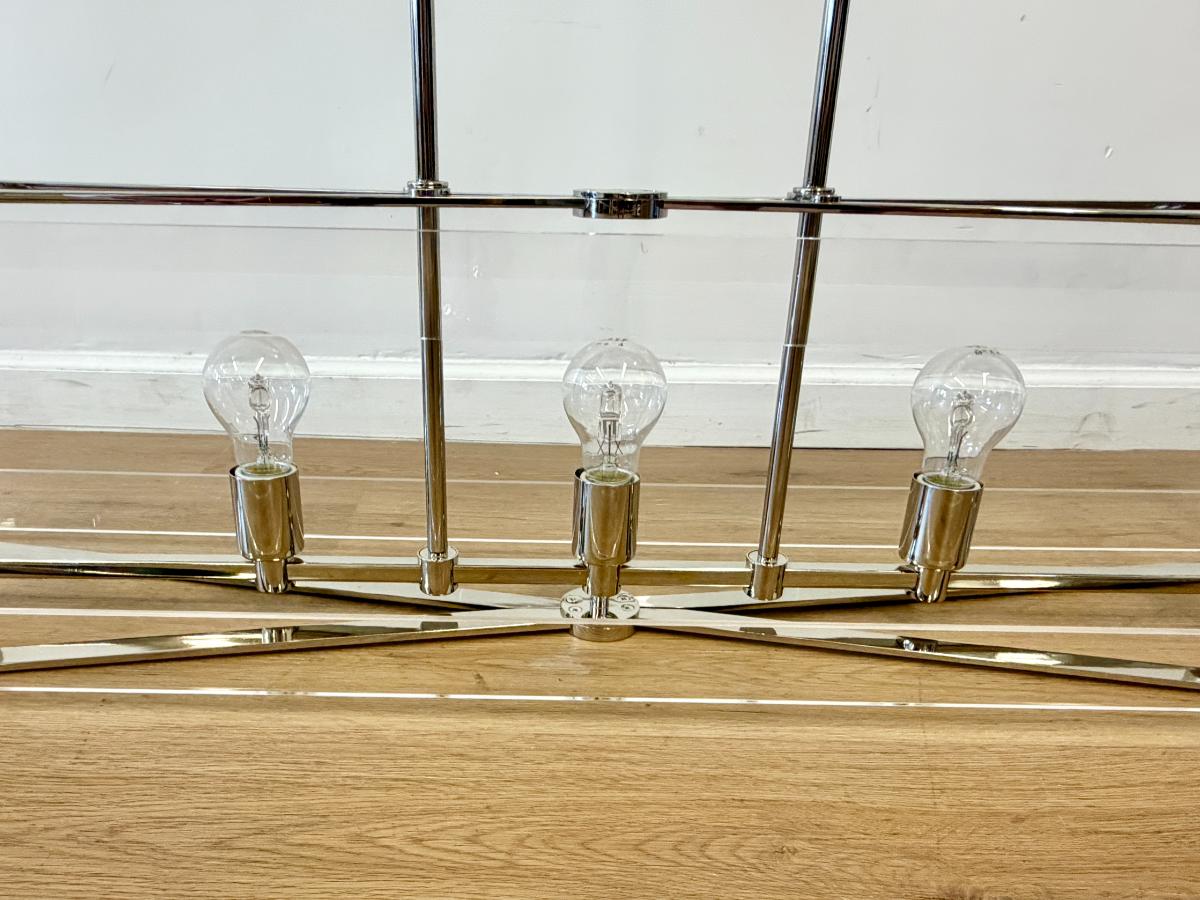 George Kovacs Linear Suspension Chandelier in Nickel