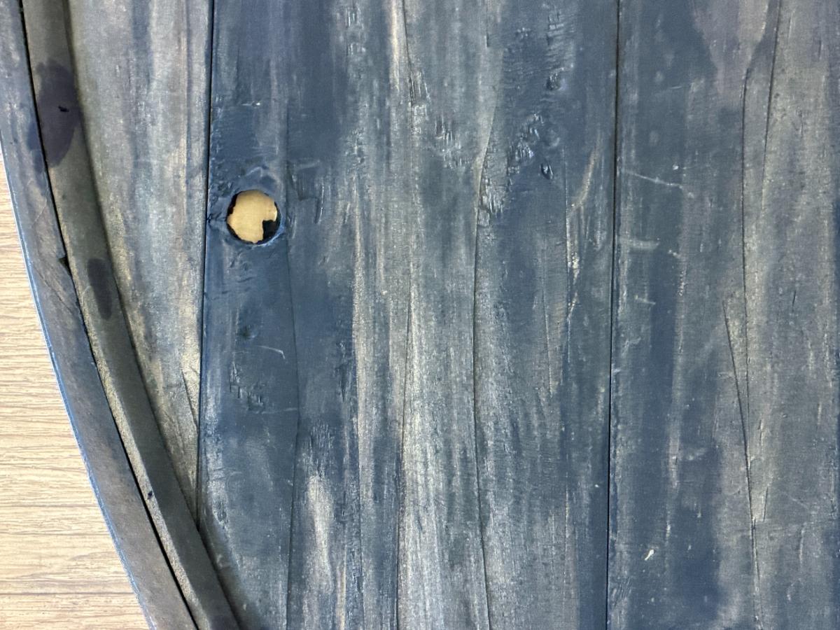 Large Richard Rumi & Co. Bespoke Tooled Leather Oval Mirror