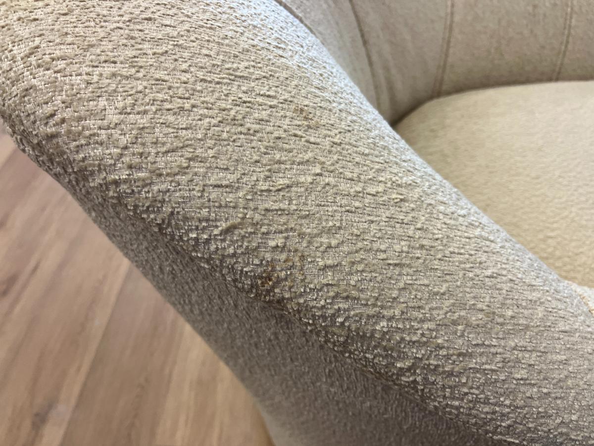 Upholstered Swivel Chairs, Pair