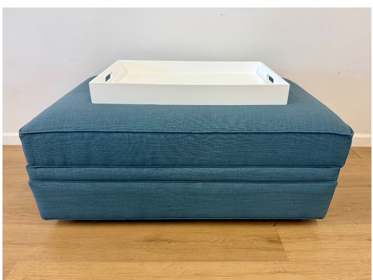 Upholstered Storage Ottoman & Tray