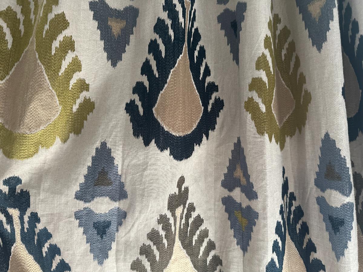Threads Exuberance Embroidered Ikat Window Panels, Set of 4 Panels