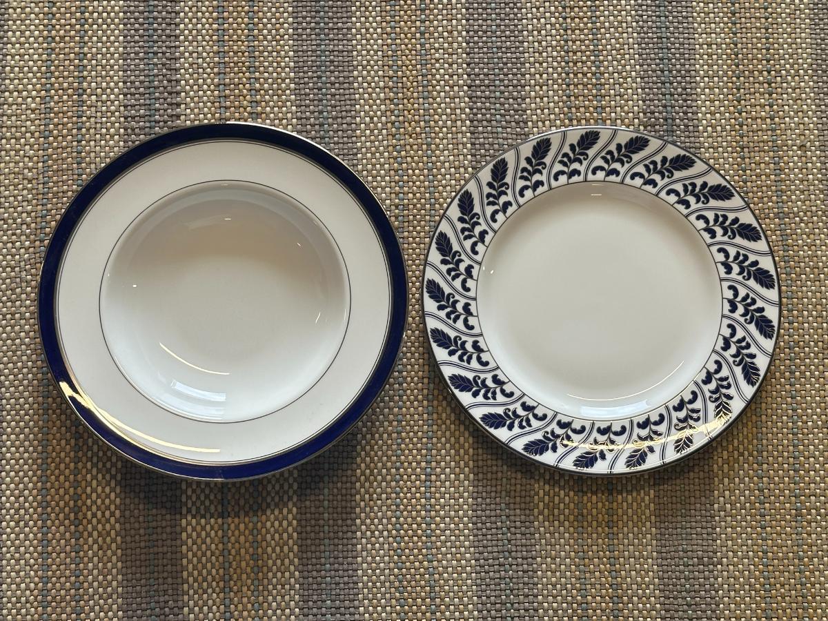 Royal Worcester Howard Cobalt and Jaipur Dinnerware and Serving Dishes, Service for 10