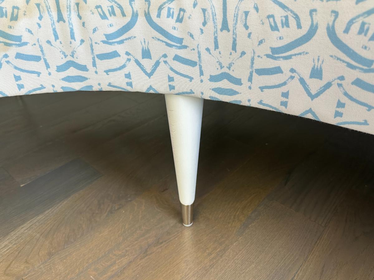 Custom Blue and White 2-Piece Banquette