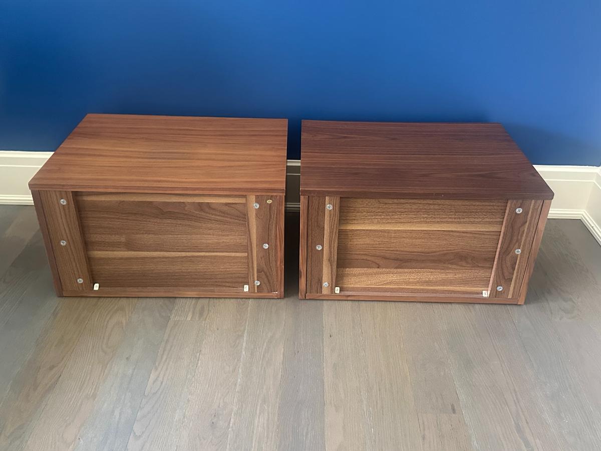 Modloft Jane Modern Walnut Nightstands, Pair